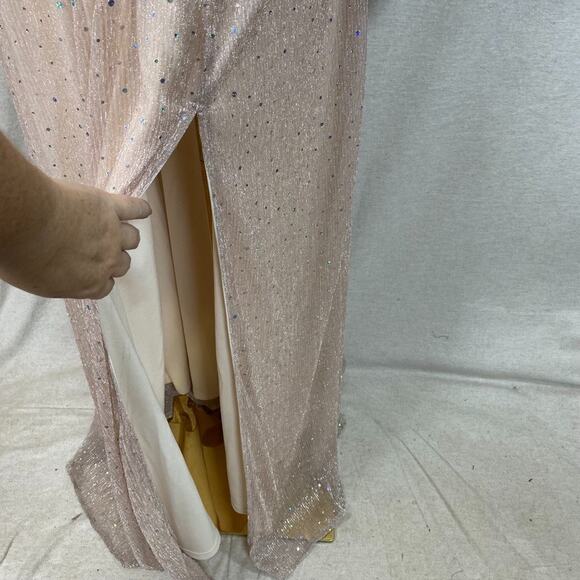 Baltic Born Womens Sequin Maxi Dress Size XXXL Abigail Champagne Gown Holidays - Picture 6 of 13